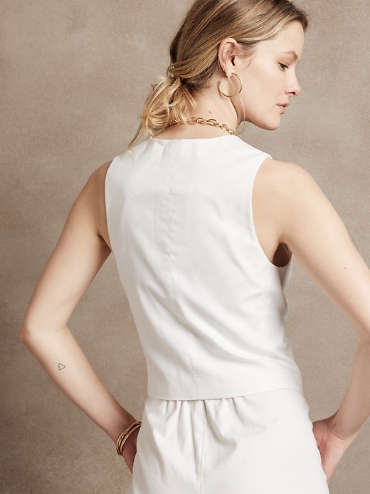 Image number 2 showing, Linen Blend Vest