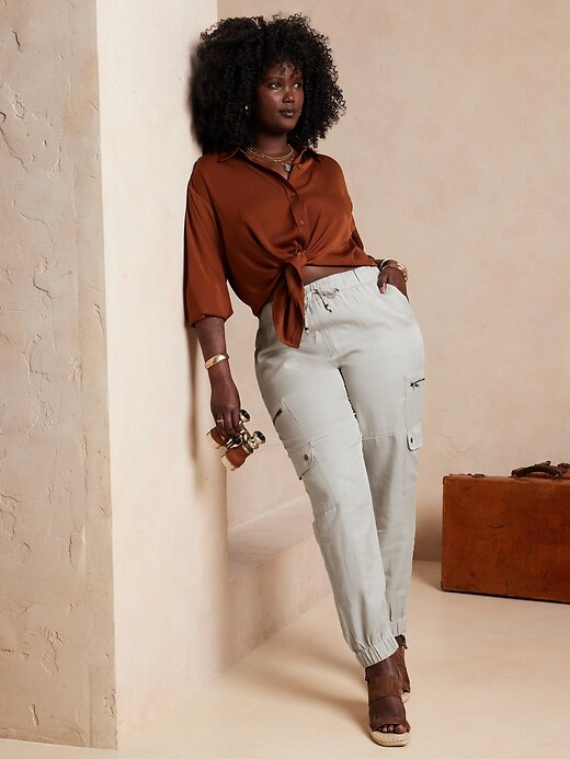 Image number 4 showing, Tencel Cargo Jogger