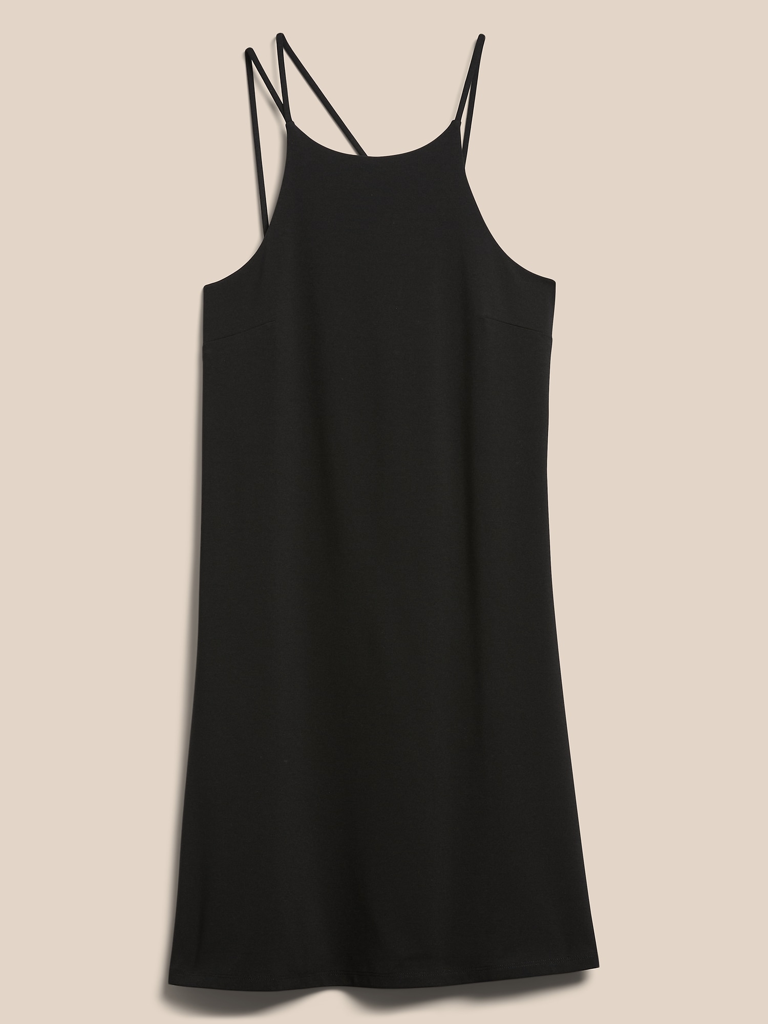 Asymmetric-Back Mini Dress