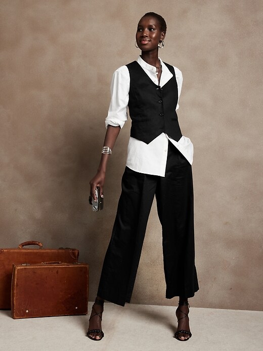 Linen-Cotton Vest | Banana Republic Factory