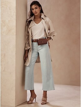 Wide Leg Cropped Pants | Banana 