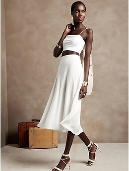 【BAON】Nellina banding corduroy cargo midi skirt Linen-Blend Cargo Midi Skirt | Parallel