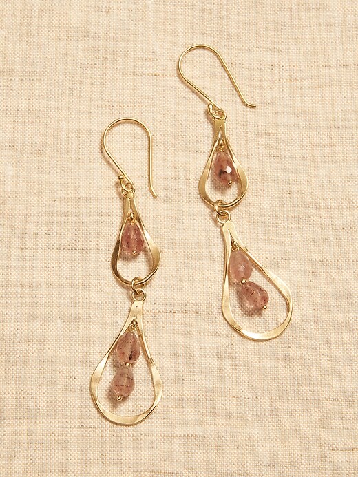 Aureus + Argent &#124 Pear Drop Stone Earrings