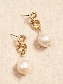 Real Freshwater Pearl Drop Earrings