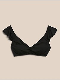 Ruffle-Sleeve Bikini Top