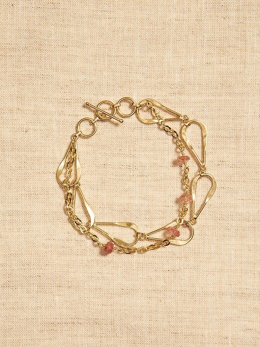 Aureus + Argent &#124 Pear Stone Chain Bracelet