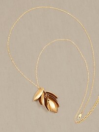 Aureus + Argent &#124 Long Leaf Pendant Necklace