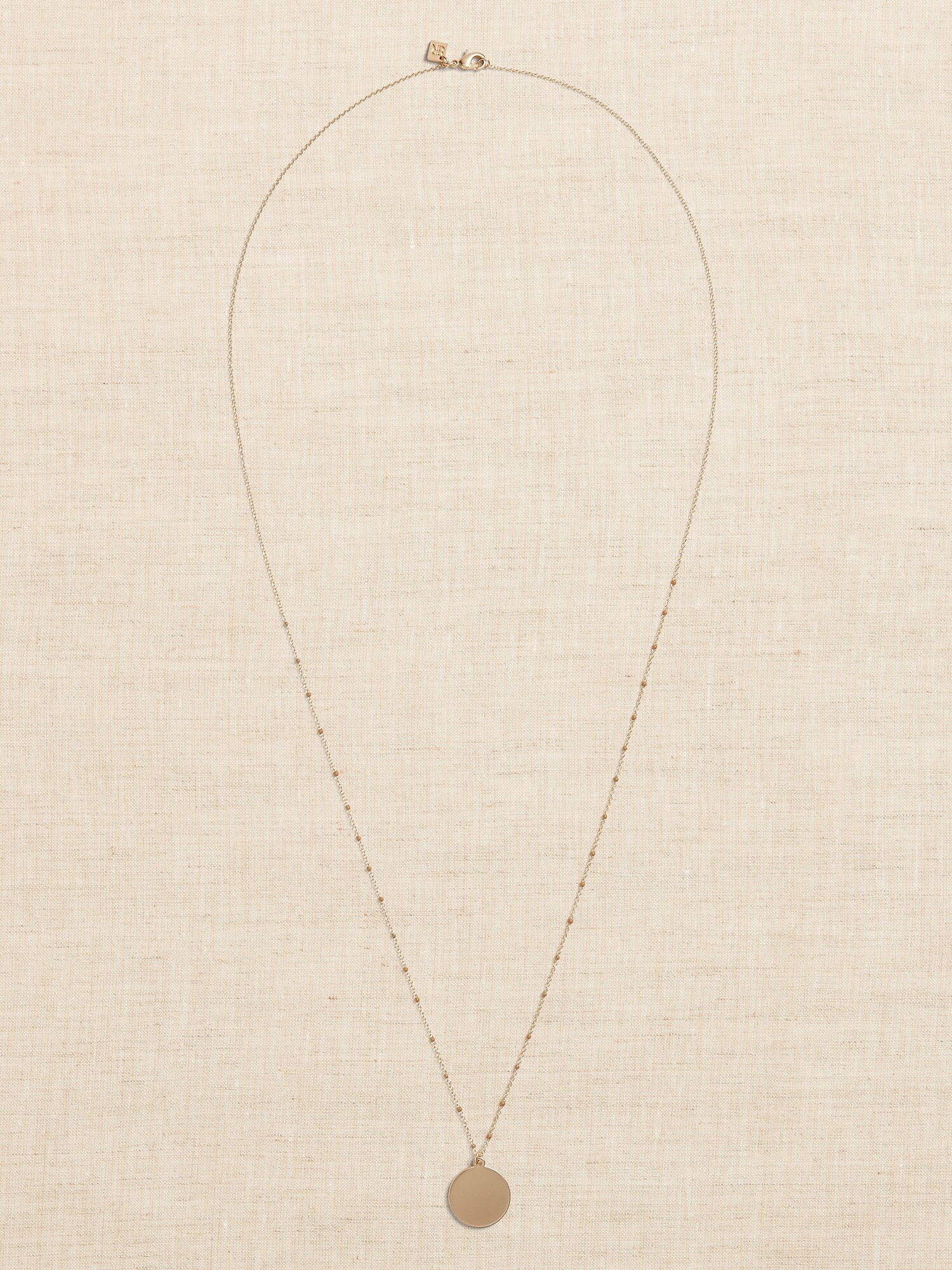 Long Chain Disc Pendant Necklace Banana Republic Factory