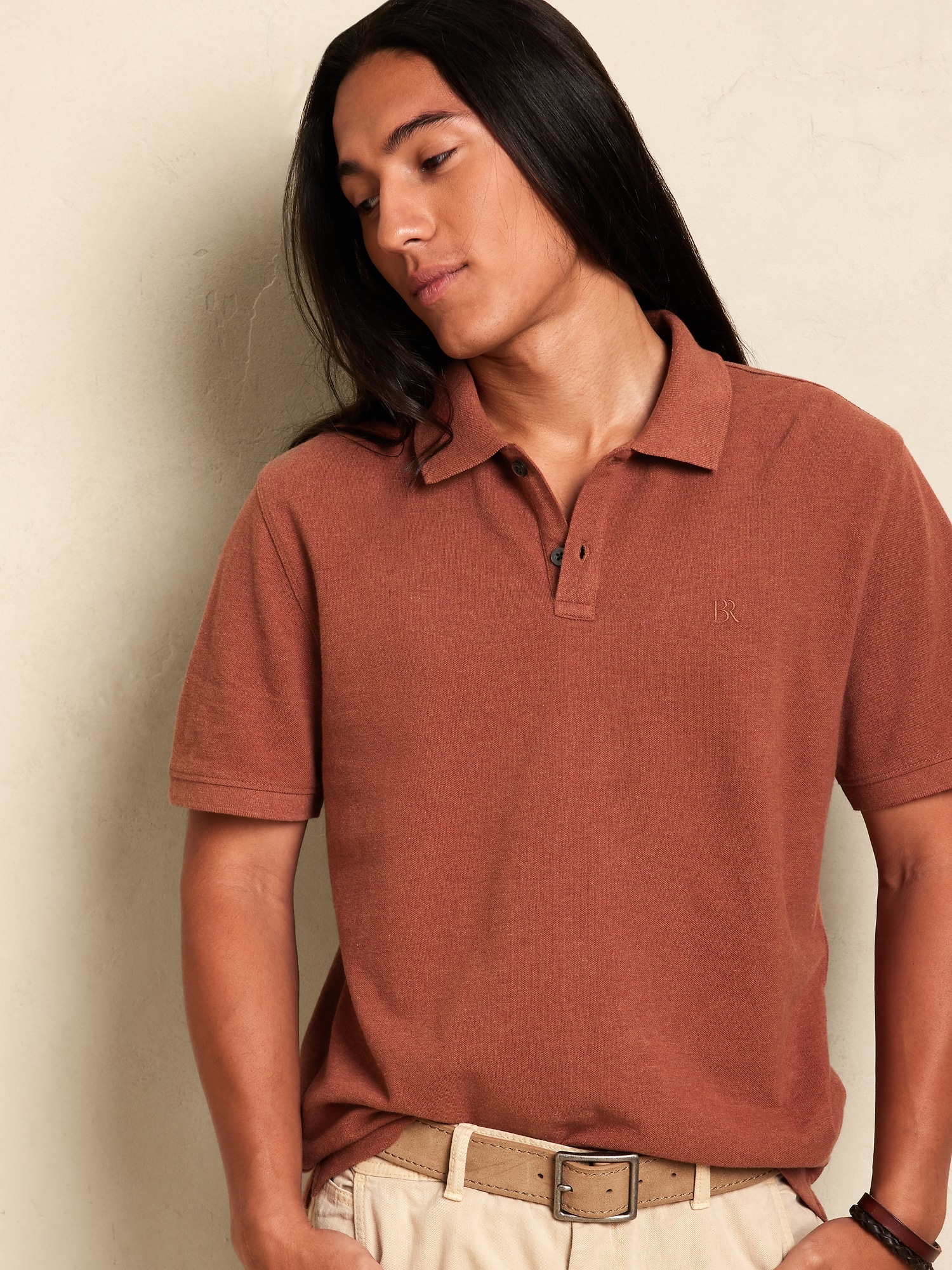 Monogram Pique Polo | Banana Republic Factory