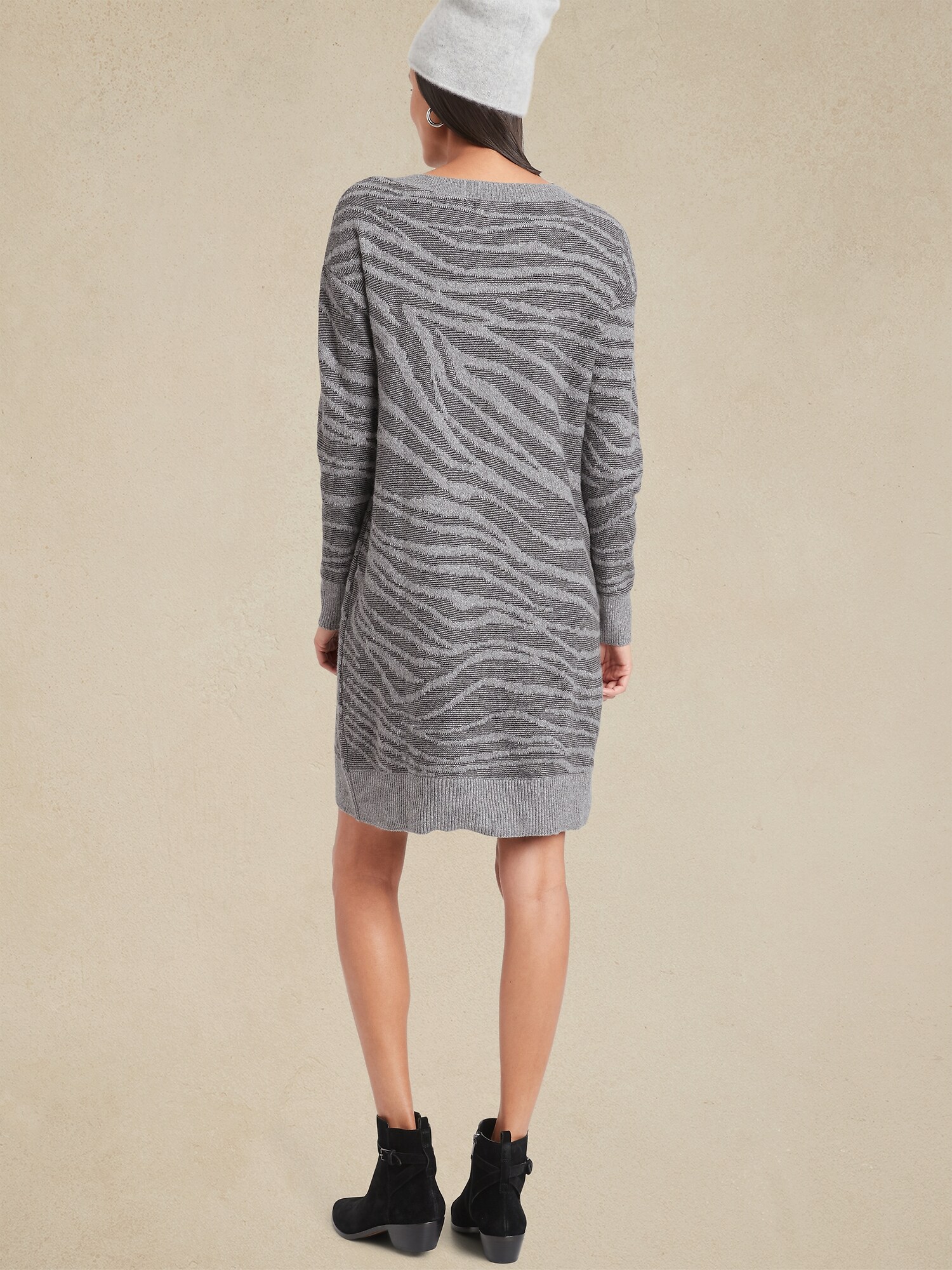 Patterned Sweater Dress Banana Republic Factory