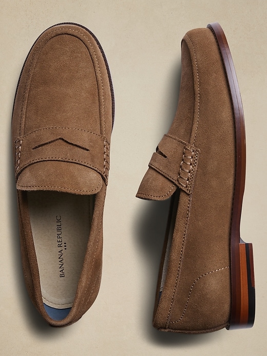 Suede Penny Loafer | Banana Republic Factory