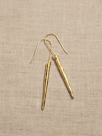 Metal Spear Drop Earrings &#124 Aureus + Argent