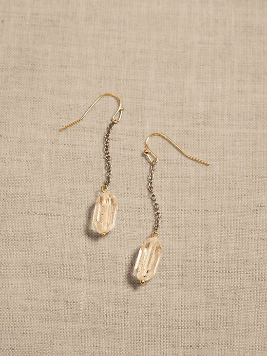 Crystal Drop Earrings &#124 Aureus + Argent