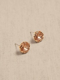 Colored Solitaire Stud Earring
