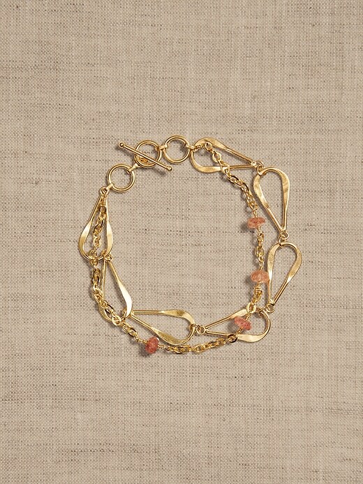 Pear Stone Chain Bracelet &#124 Aureus + Argent