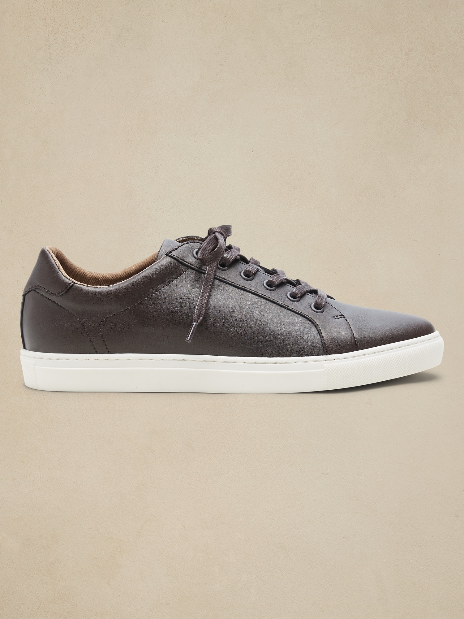 Vans Classic Leather Slip-on Sneaker in Brown | Lyst