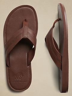 gap leather flip flops