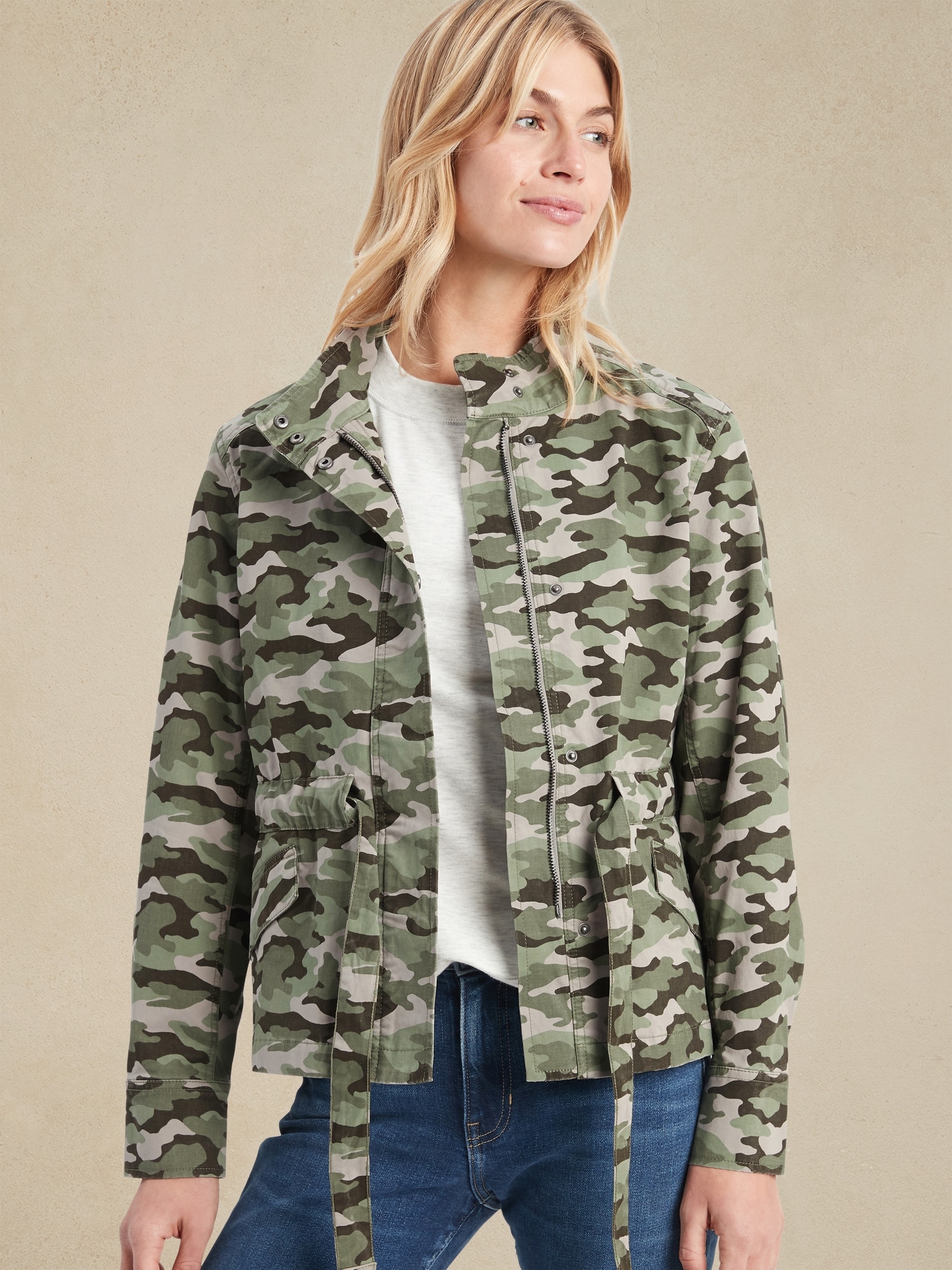 Tie-Waist Utility Jacket | Banana Republic Factory