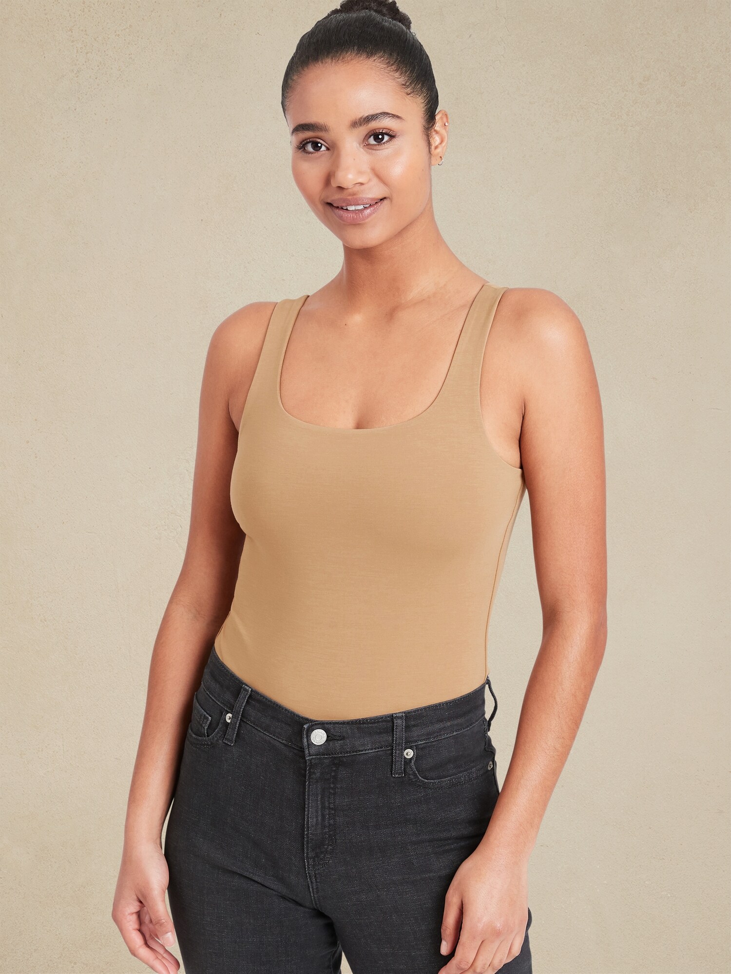 Scoop Neck Thong Bodysuit Banana Republic Factory 7944