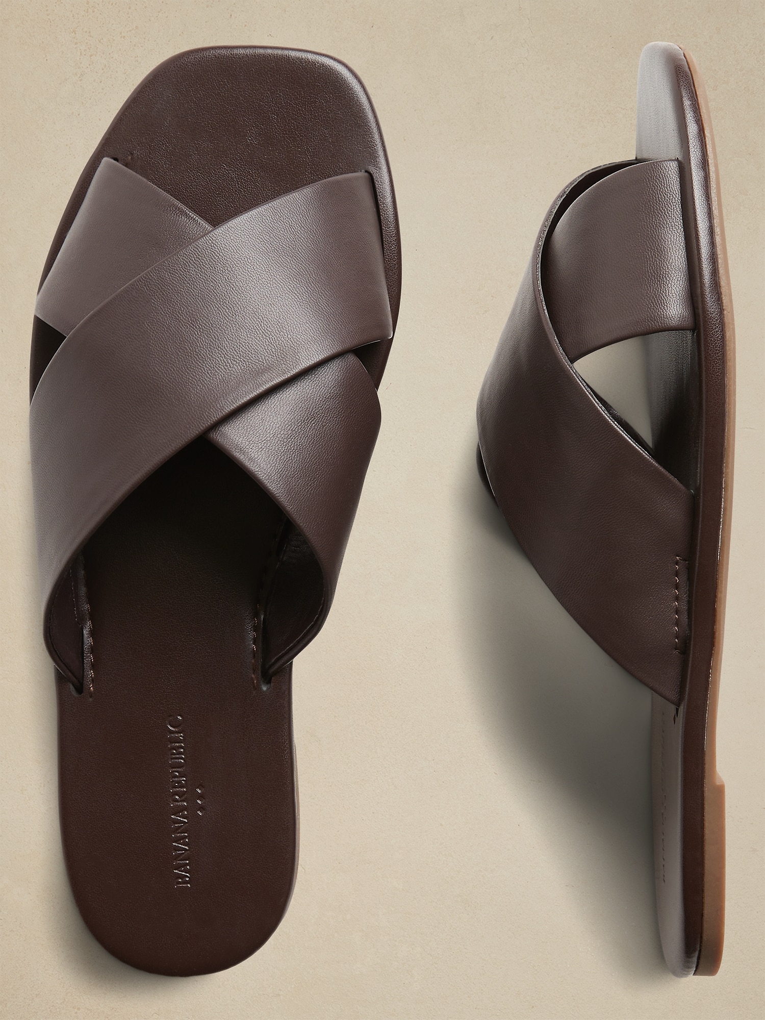 Crossover Slide Sandal Banana Republic Factory