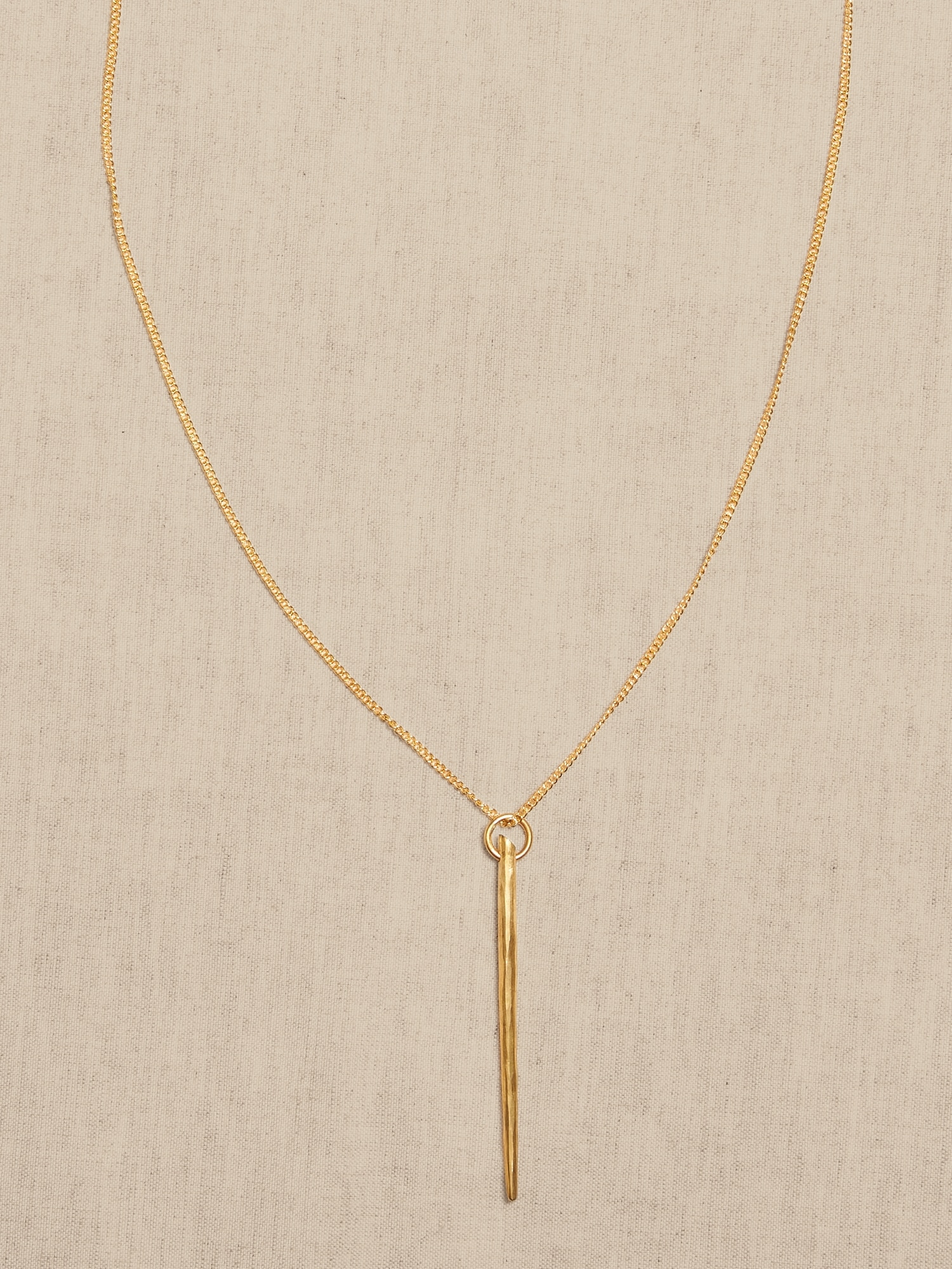 Metal Spear Pendant Necklace &#124 Aureus + Argent
