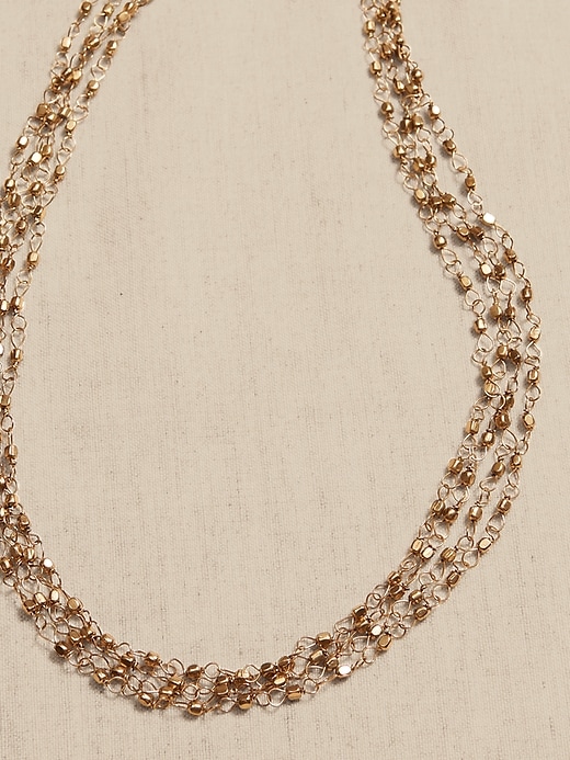 Multi Layer Beaded Necklace &#124 Aureus + Argent