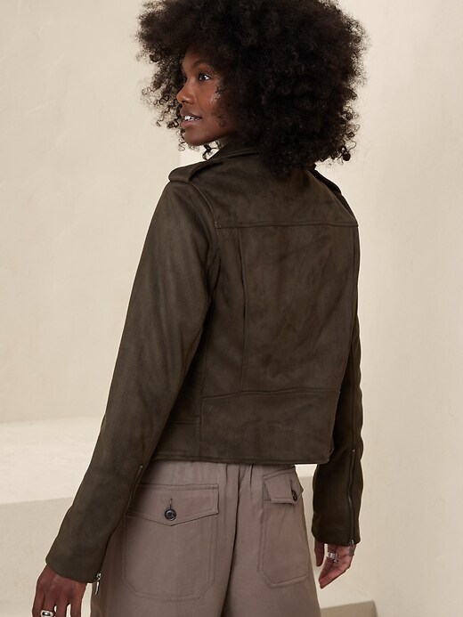 Image number 2 showing, Faux Suede Moto Jacket
