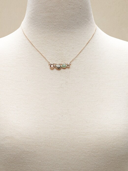 Linear Gemstone Necklace