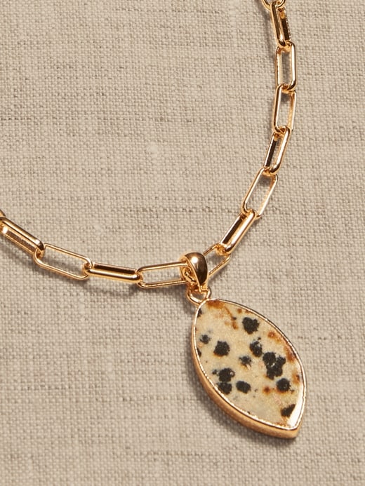 Dalmatian Stone Necklace