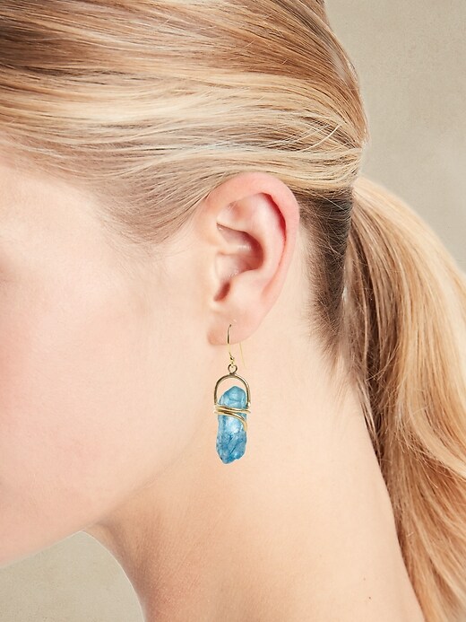 Glass Pendant Earrings &#124 Aureus + Argent