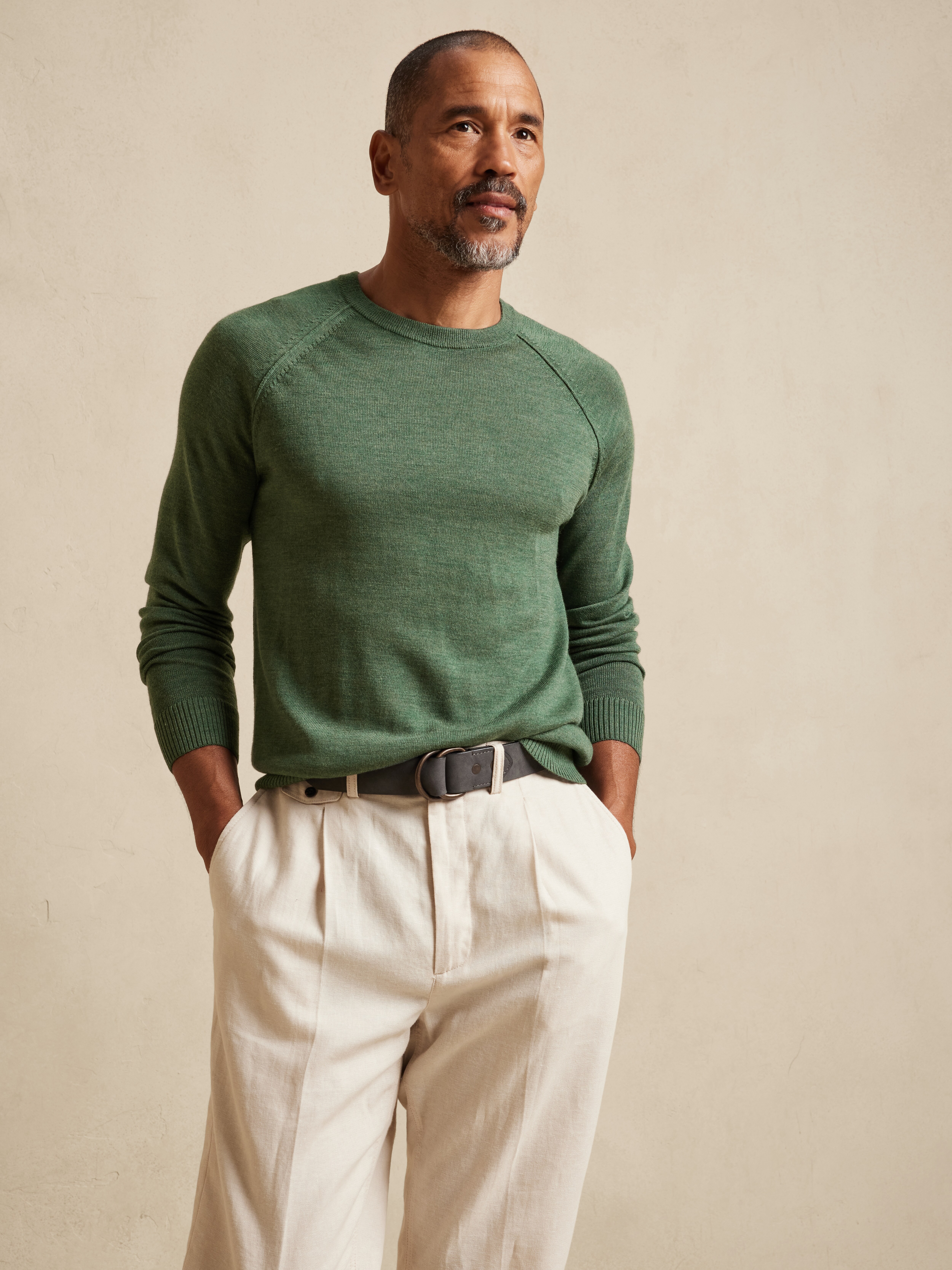 Banana Republic Factory Men's Merino Wool Sweater Rainforest Regular Size XL