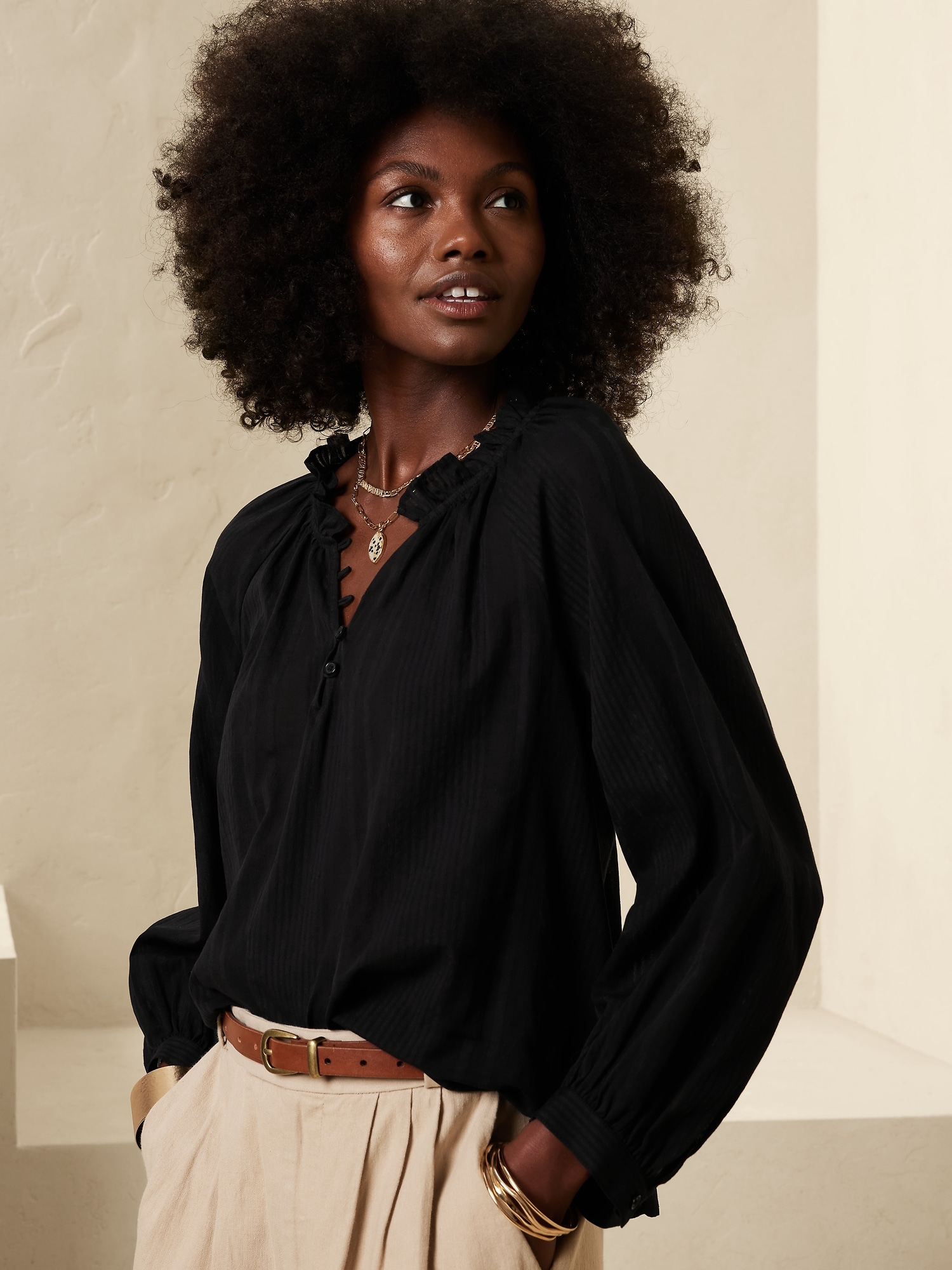 Balloon Sleeve Blouse | Banana Republic Factory