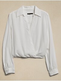 Wrap Pleated Blouse