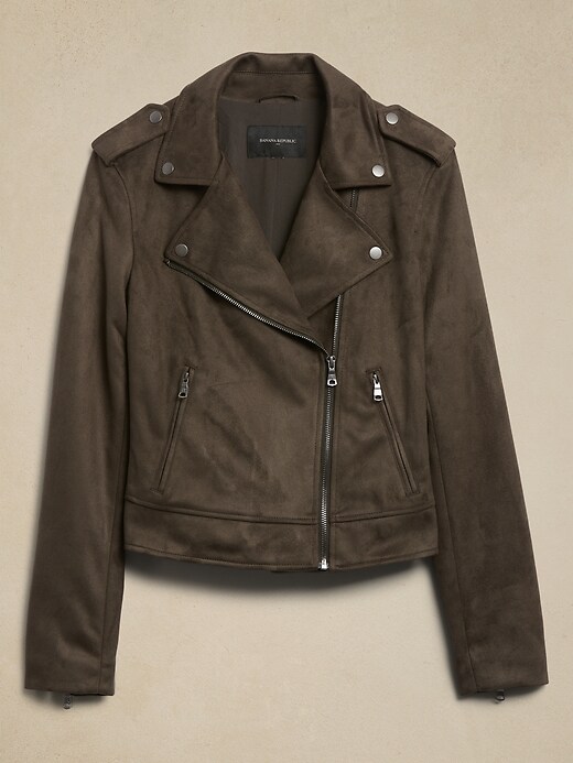 Image number 4 showing, Faux Suede Moto Jacket