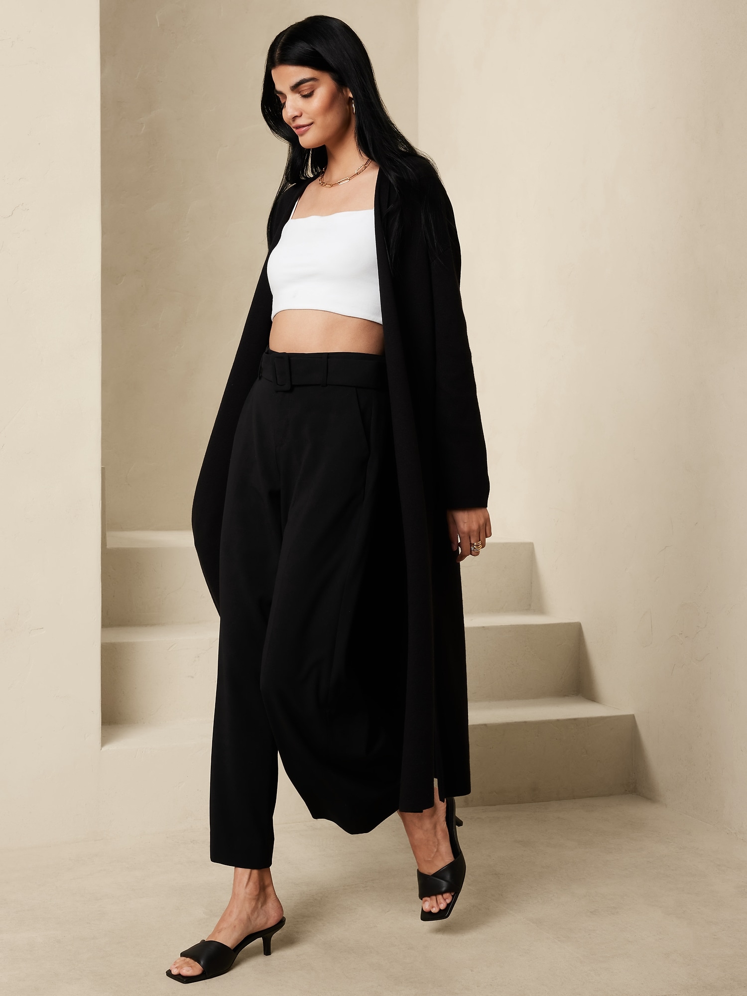Extra Long Open-Front Sweater