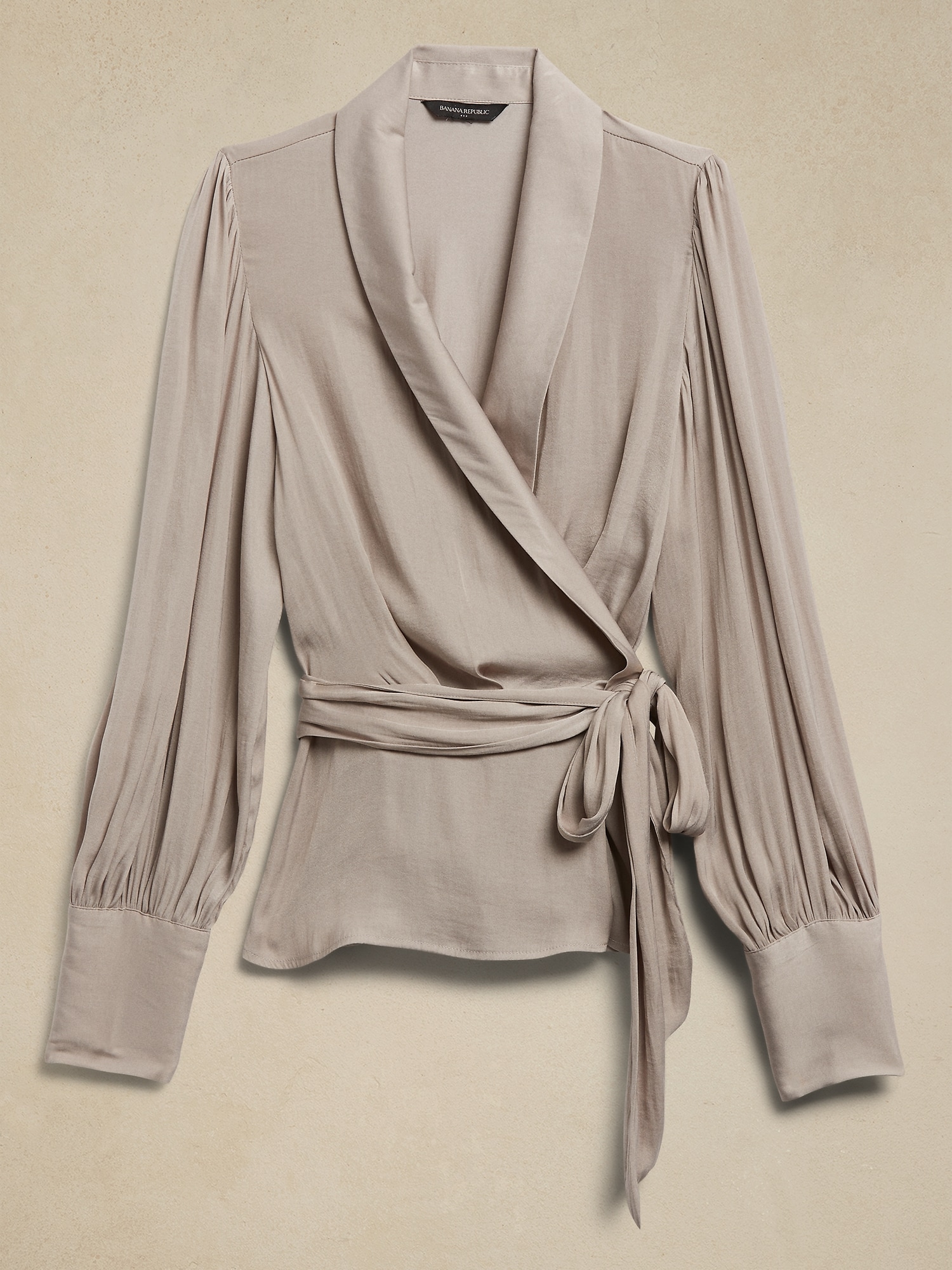 Silky Tie-Wrap Blouse | Banana Republic Factory