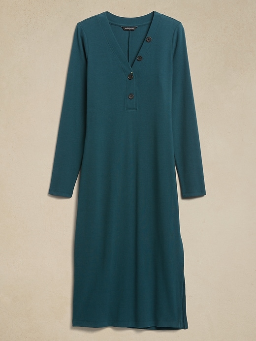 Image number 4 showing, Henley Knit Midi Dress