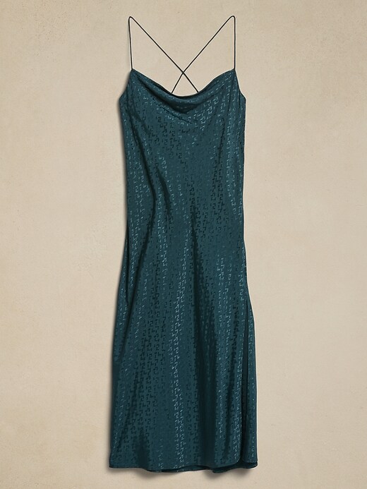 Image number 4 showing, Jacquard Midi Slip Dress