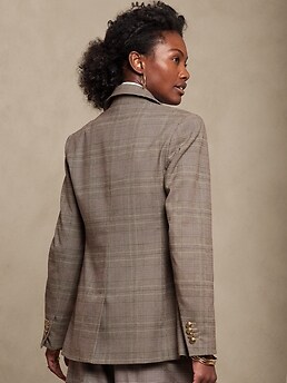 blazer in tartan