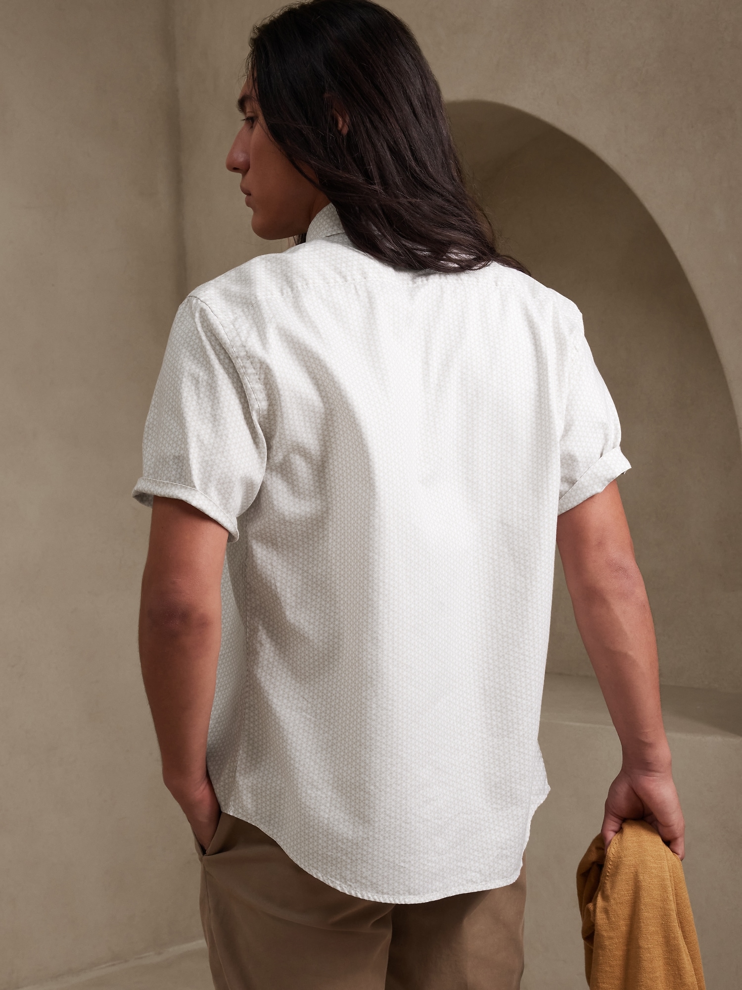 slim organic cotton resort shirt