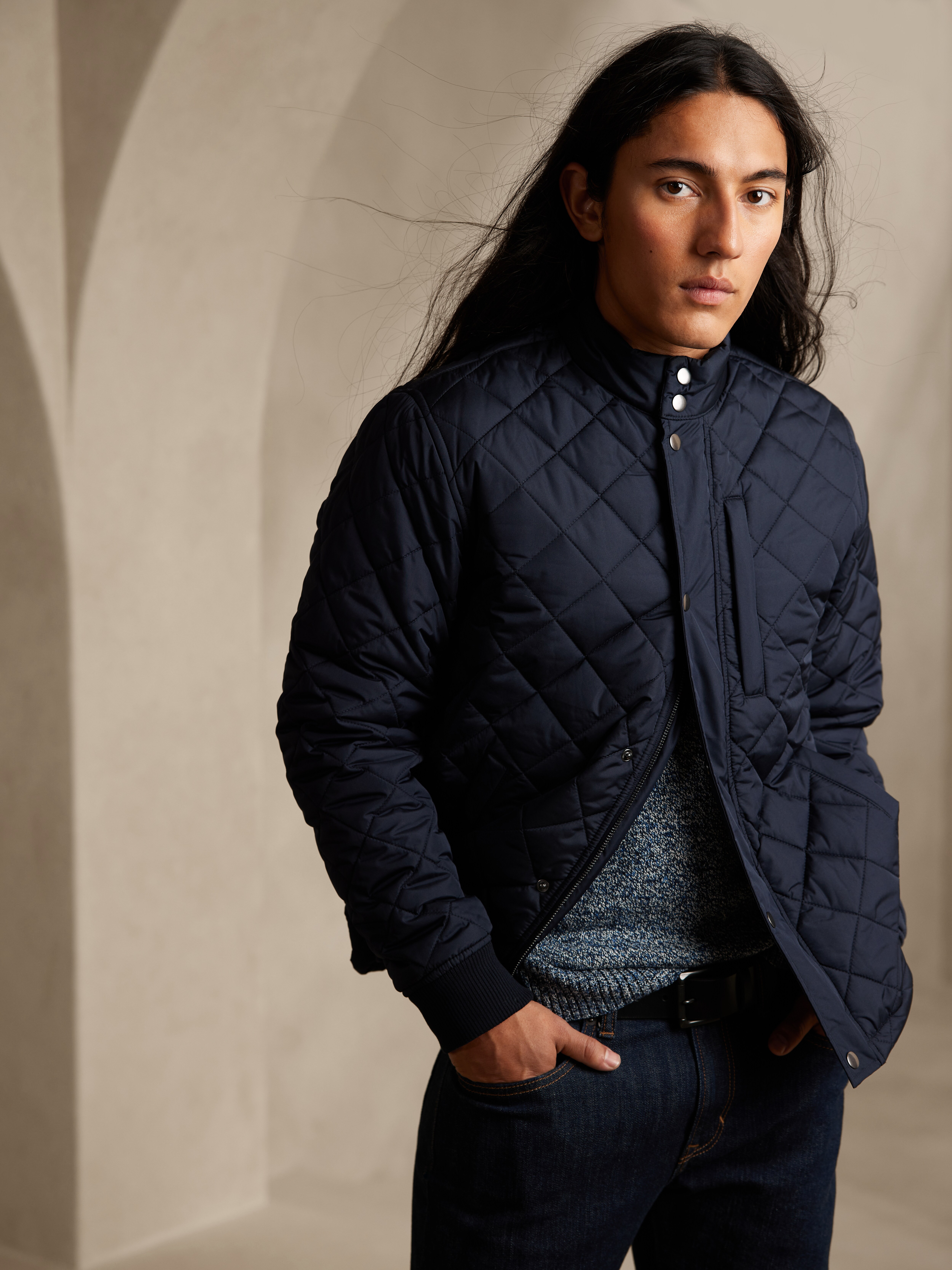 Diamond Quilted Jacket | Banana 