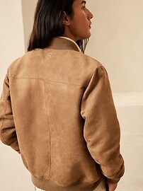 Rocco Vegan Suede Bomber | Banana 