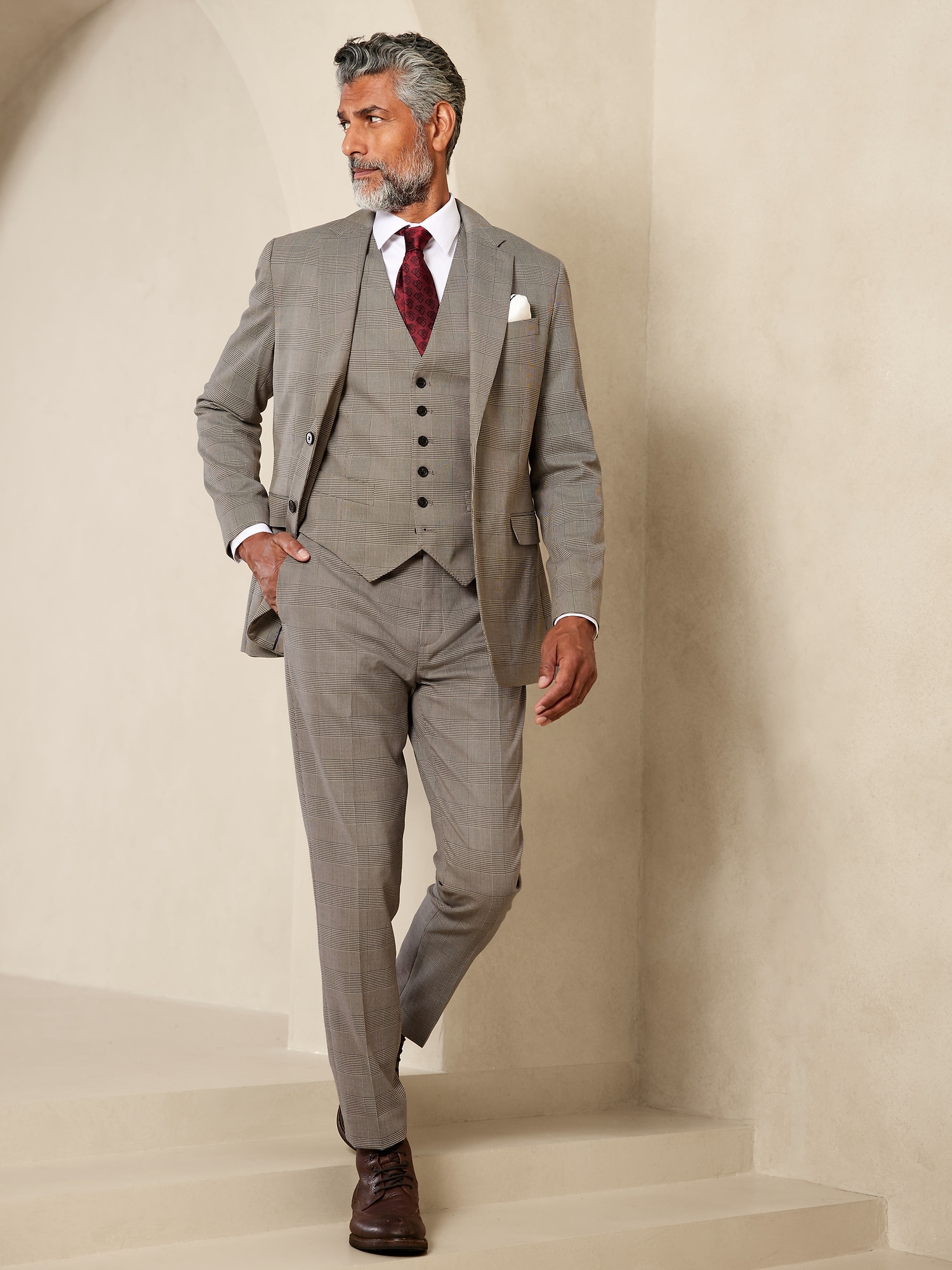 Glen Plaid Suit Trouser