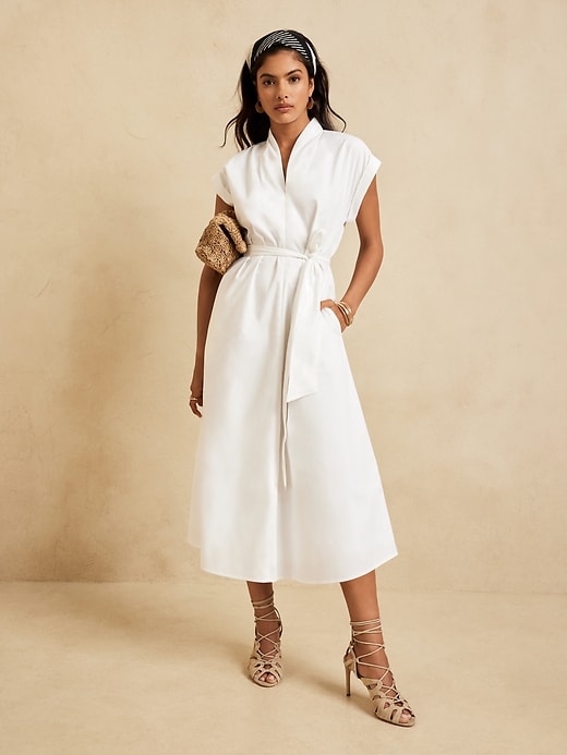 Banana Republic Tie-Waist Midi Dress outlets