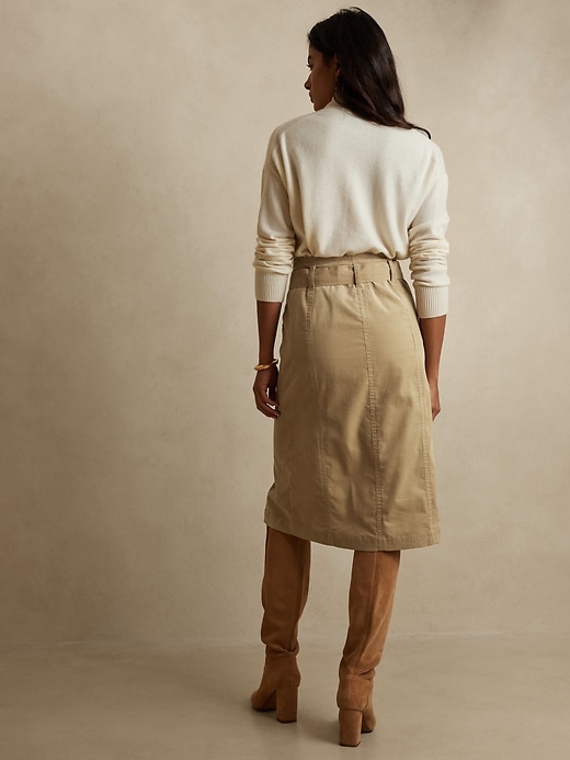 Corduroy Midi Skirt