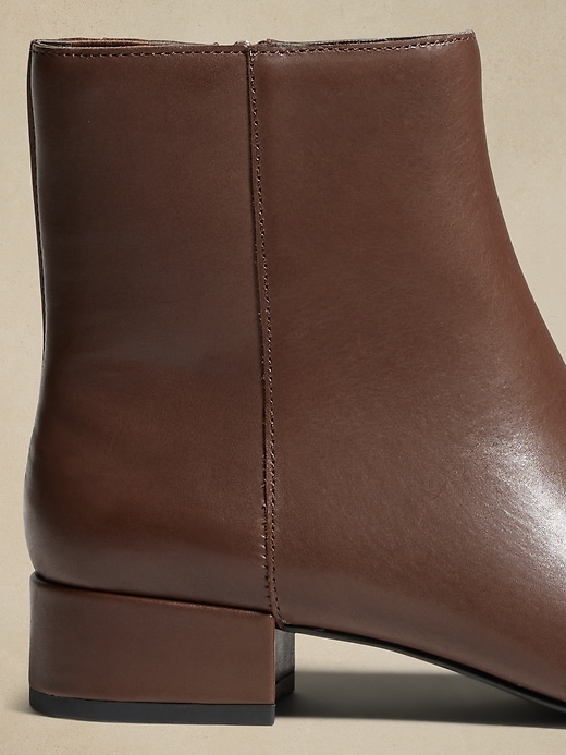 Leather Ankle Bootie
