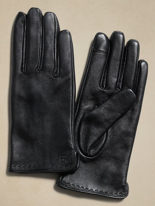Leather Stitch-Detail Glove