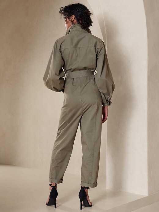 Image number 2 showing, Twill Maxi Jumpsuit