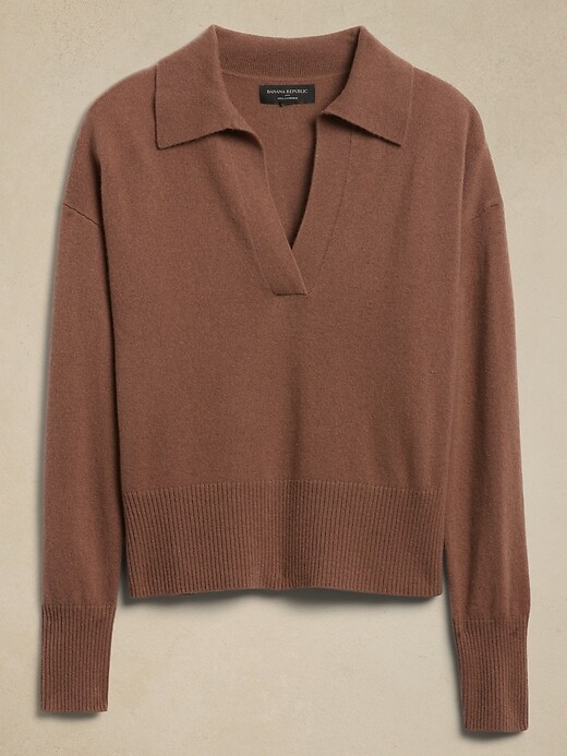 Image number 4 showing, Cashmere Johnny Collar Sweater
