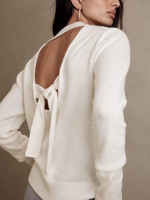 Image number 3 showing, Oversized Tie-Back Sweater